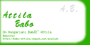 attila babo business card